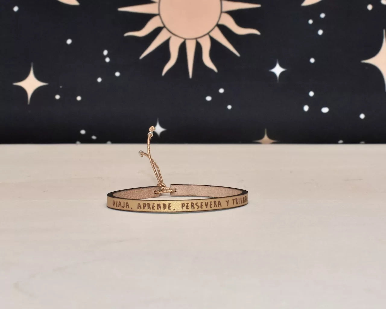 Travel, learn, persevere and succeed bracelet